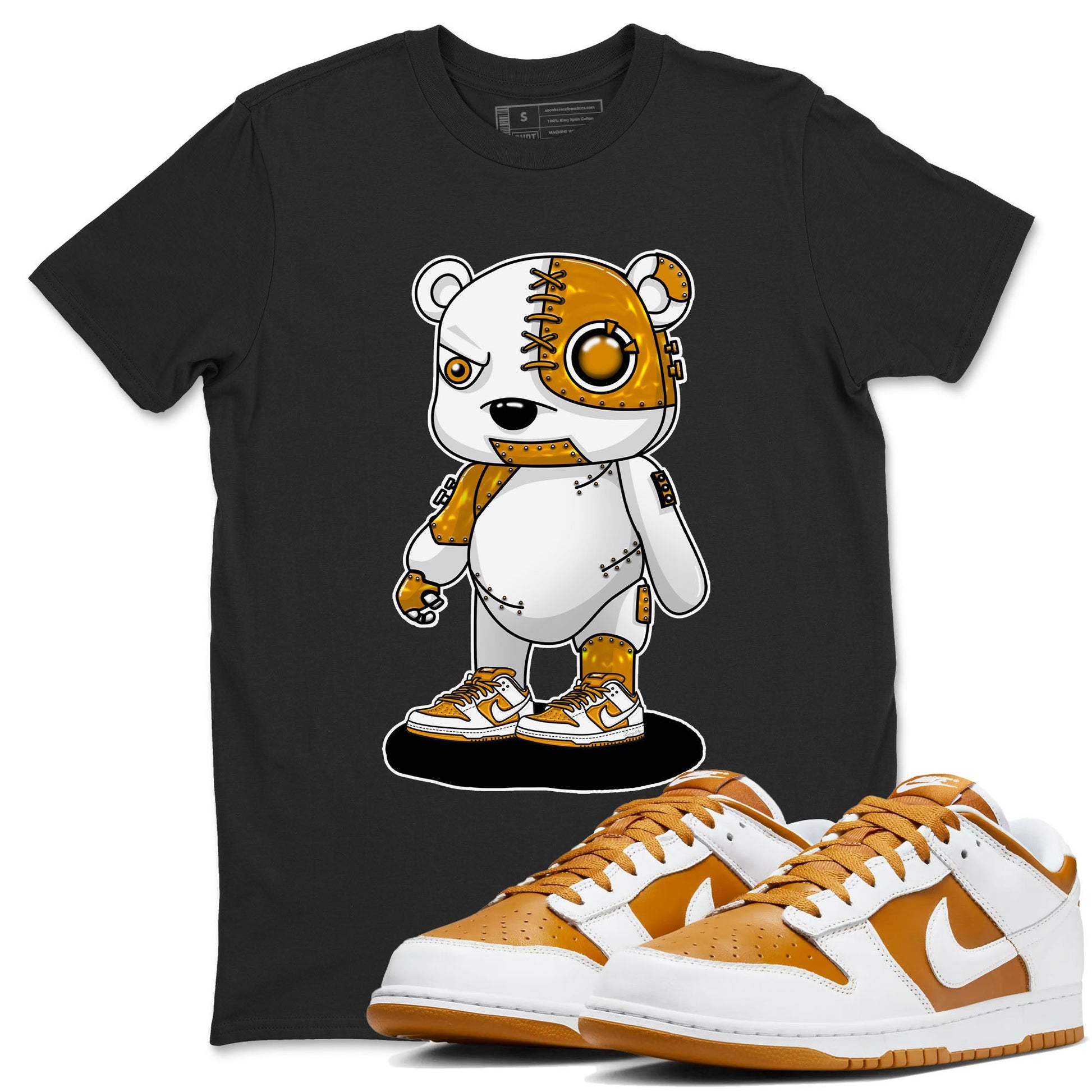 Cyborg Bear sneaker match tees to Dark Curry Reverse Curry street fashion brand for shirts to match Jordans SNRT Sneaker Tees Dunk Dark Curry unisex t-shirt Black 1 unisex shirt