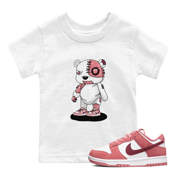 Dunk Valentine's Day shirt to match jordans Cyborg Bear sneaker tees Dunks Valentine's Day SNRT sneaker release tees baby toddler White 1 cotton Shirt