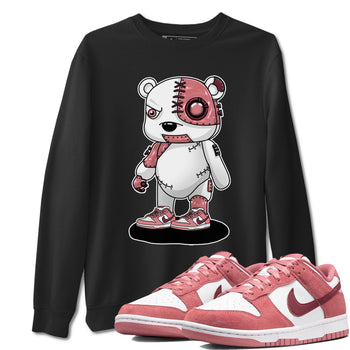 Dunk Valentine's Day shirt to match jordans Cyborg Bear sneaker tees Dunks Valentine's Day SNRT sneaker Release Tees unisex cotton Black 1 crew neck shirt