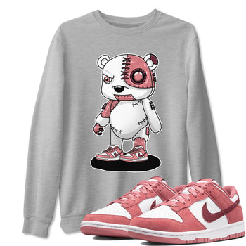 Dunk Valentine's Day shirt to match jordans Cyborg Bear sneaker tees Dunks Valentine's Day SNRT sneaker Release Tees unisex cotton Heather Grey 1 crew neck shirt