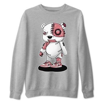 Dunk Valentine's Day shirt to match jordans Cyborg Bear sneaker tees Dunks Valentine's Day SNRT sneaker Release Tees unisex cotton Heather Grey 2 crew neck shirt