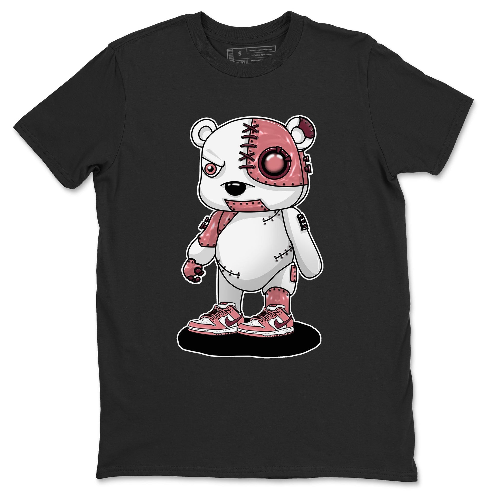 Dunk Valentine's Day shirt to match jordans Cyborg Bear sneaker tees Dunks Valentine's Day SNRT sneaker Release Tees unisex cotton Black 2 crew neck shirt