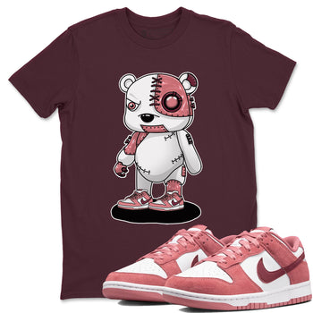 Dunk Valentine's Day shirt to match jordans Cyborg Bear sneaker tees Dunks Valentine's Day SNRT sneaker Release Tees unisex cotton Maroon 1 crew neck shirt