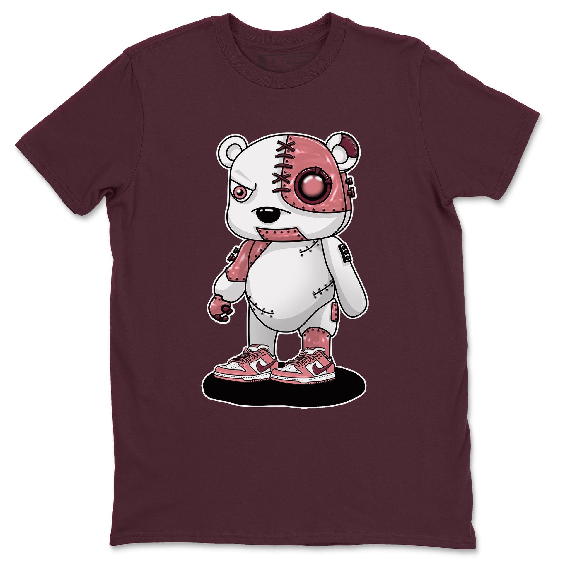 Dunk Valentine's Day shirt to match jordans Cyborg Bear sneaker tees Dunks Valentine's Day SNRT sneaker Release Tees unisex cotton Maroon 2 crew neck shirt