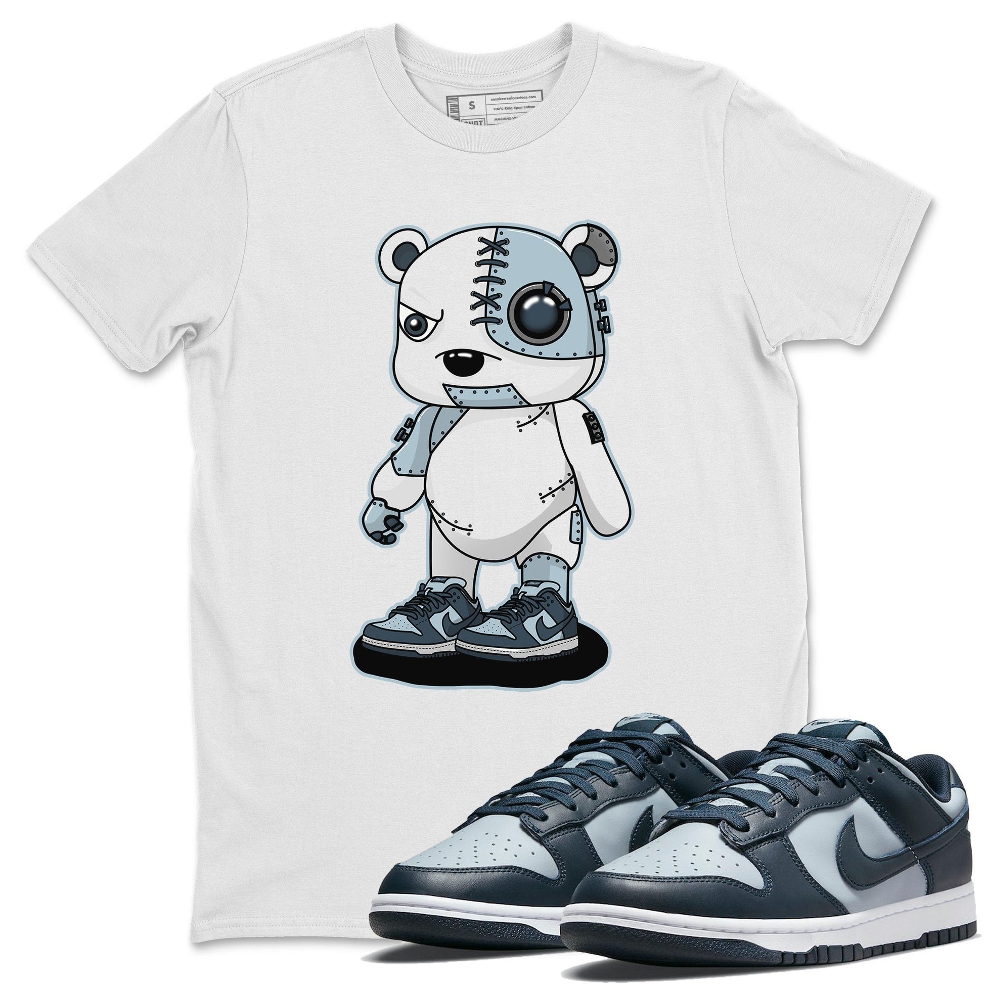 Dunk Championship Grey Sneaker Match Tees Cyborg Bear Sneaker Tees Dunk Championship Grey SNRT Sneaker Tees Casual Short Sleeve Unisex Sneaker T-Shirts