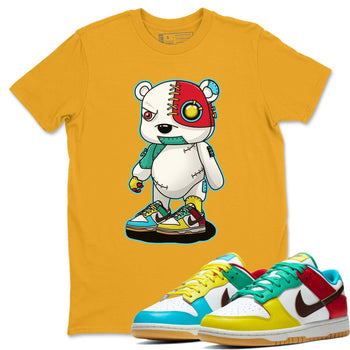 Dunk Free 99 White Sneaker Match Tees Cyborg Bear Sneaker Tees Dunk Free 99 White Sneaker Release Tees Unisex Shirts