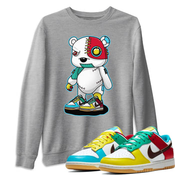 Dunk Free 99 White Sneaker Match Tees Cyborg Bear Sneaker Tees Dunk Free 99 White Sneaker Release Tees Unisex Shirts
