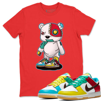 Dunk Free 99 White Sneaker Match Tees Cyborg Bear Sneaker Tees Dunk Free 99 White Sneaker Release Tees Unisex Shirts