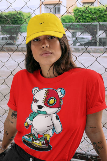 Dunk Free 99 White Sneaker Match Tees Cyborg Bear Sneaker Tees Dunk Free 99 White Sneaker Release Tees Unisex Shirts