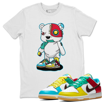 Dunk Free 99 White Sneaker Match Tees Cyborg Bear Sneaker Tees Dunk Free 99 White Sneaker Release Tees Unisex Shirts