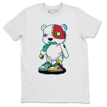 Dunk Free 99 White Sneaker Match Tees Cyborg Bear Sneaker Tees Dunk Free 99 White Sneaker Release Tees Unisex Shirts