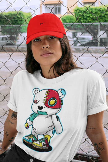 Dunk Free 99 White Sneaker Match Tees Cyborg Bear Sneaker Tees Dunk Free 99 White Sneaker Release Tees Unisex Shirts