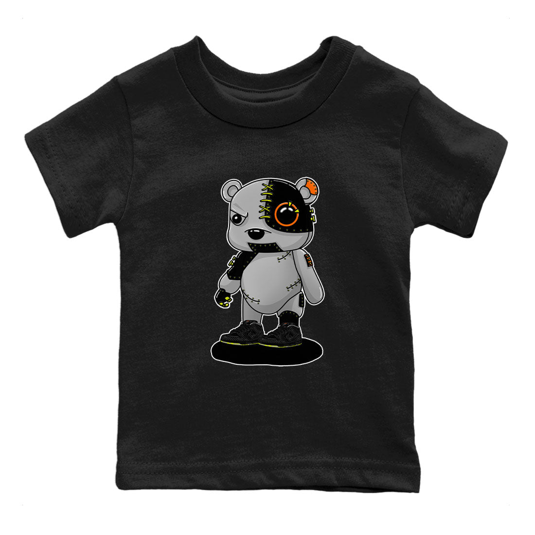 Nike Dunk Mid Premium shirt to match jordans Cyborg Bear sneaker tees Nike Dunk Mid Halloween SNRT Sneaker Tees Sneaker Matching Clothing Brand Baby Toddler Black 2 T-Shirt