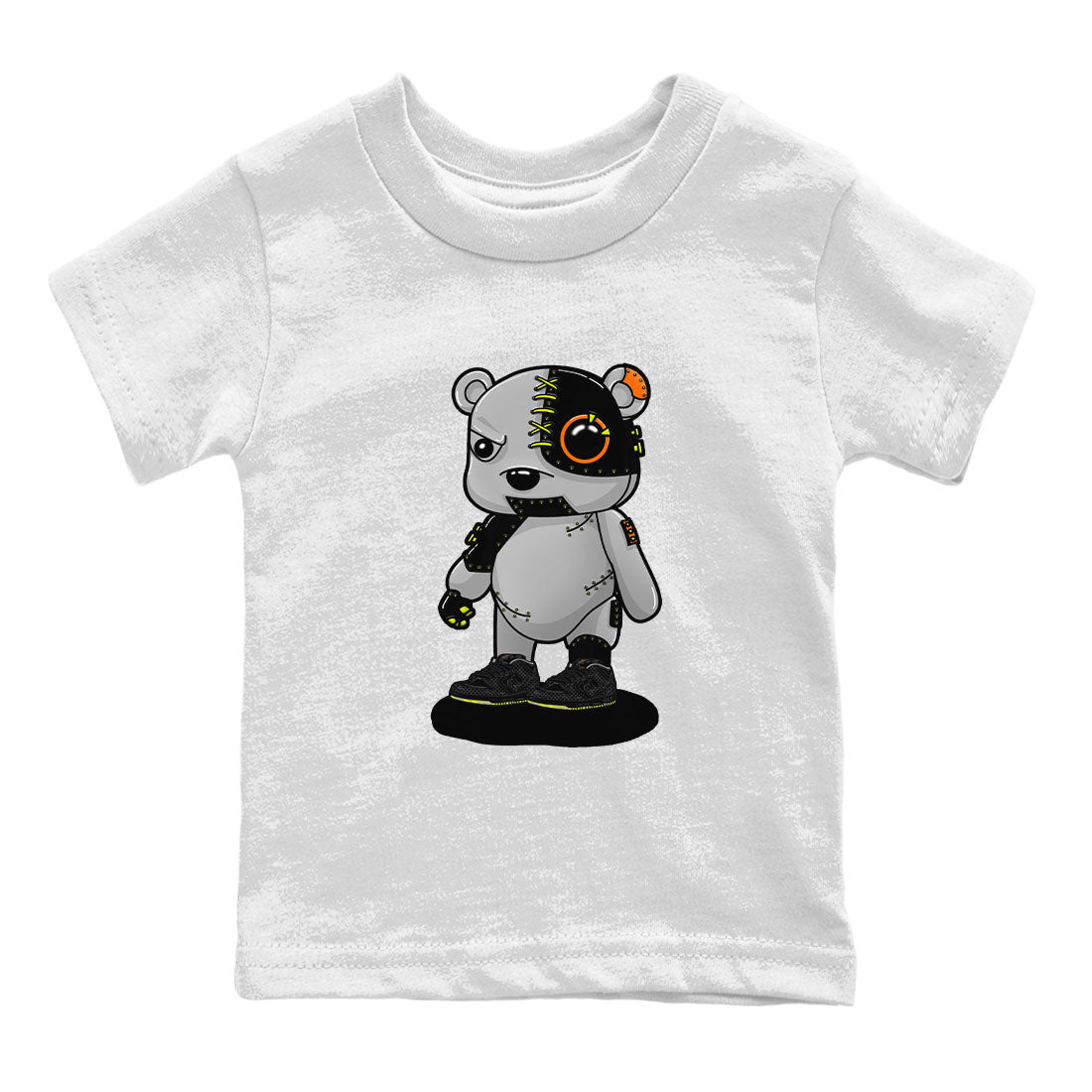 Nike Dunk Mid Premium shirt to match jordans Cyborg Bear sneaker tees Nike Dunk Mid Halloween SNRT Sneaker Tees Sneaker Matching Clothing Brand Baby Toddler White 2 T-Shirt