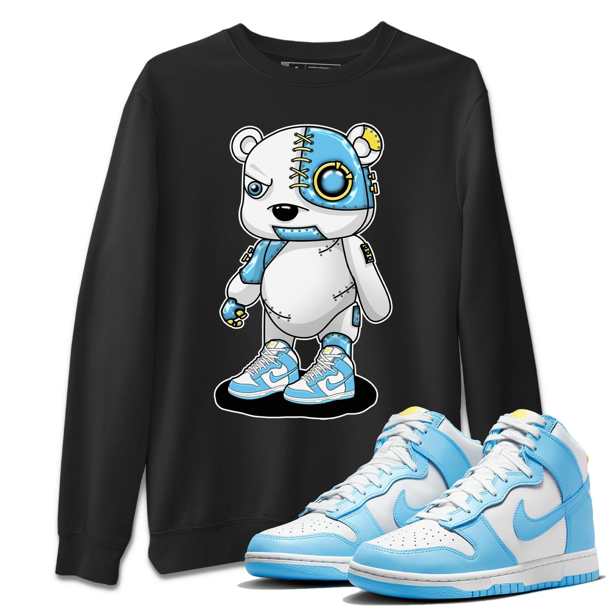 Nike Dunk High Blue Chill Sneaker Match Tees Cyborg Bear Sneaker Tees Nike Dunk High Blue Chill Sneaker Release Tees Unisex Shirts