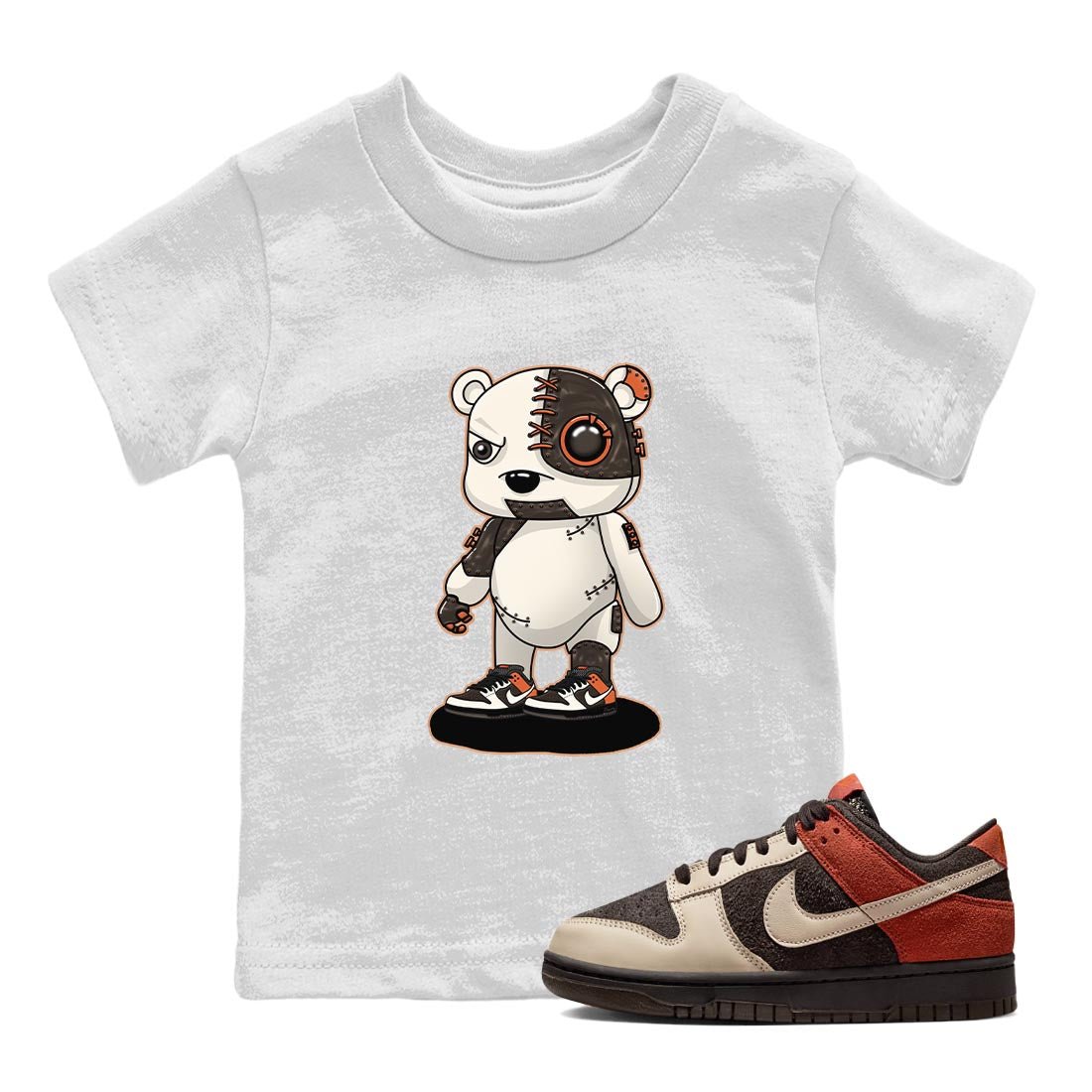 Nike Low Dunk Red Panda shirt to match jordans Cyborg Bear sneaker tees Nike Dunk Red Panda SNRT Sneaker Tees Baby Toddler White 1 T-Shirt