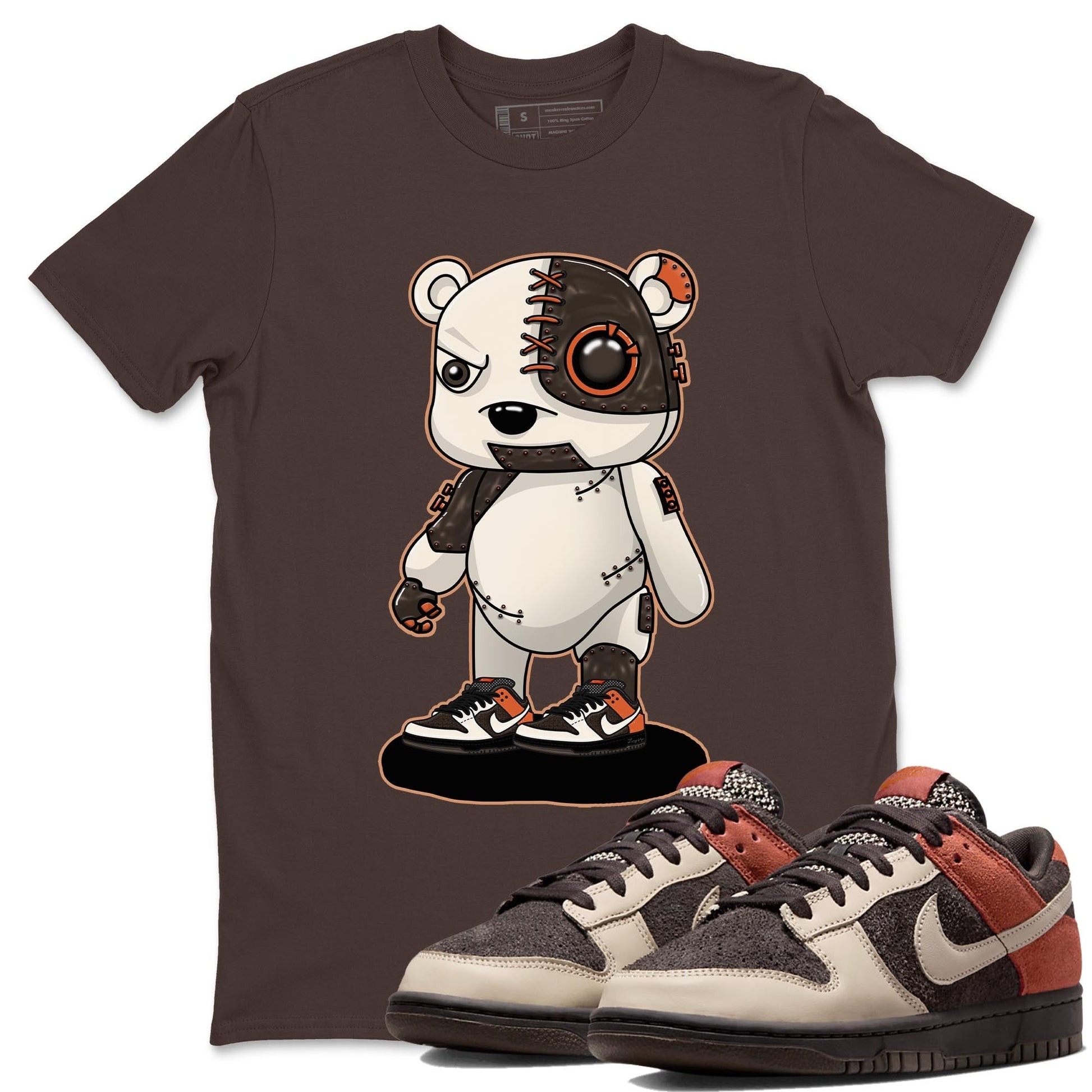 Nike Low Dunk Red Panda shirt to match jordans Cyborg Bear sneaker tees Nike Dunk Red Panda SNRT Sneaker Tees Unisex Streetwear Clothing Dark Chocolate 1 T-Shirt
