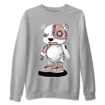 Nike Dunks Low Rose Whisper shirt to match jordans Cyborg Bear sneaker tees Nike Dunk Rose Whisper SNRT Sneaker Release Tees Unisex Heather Grey 2 T-Shirt