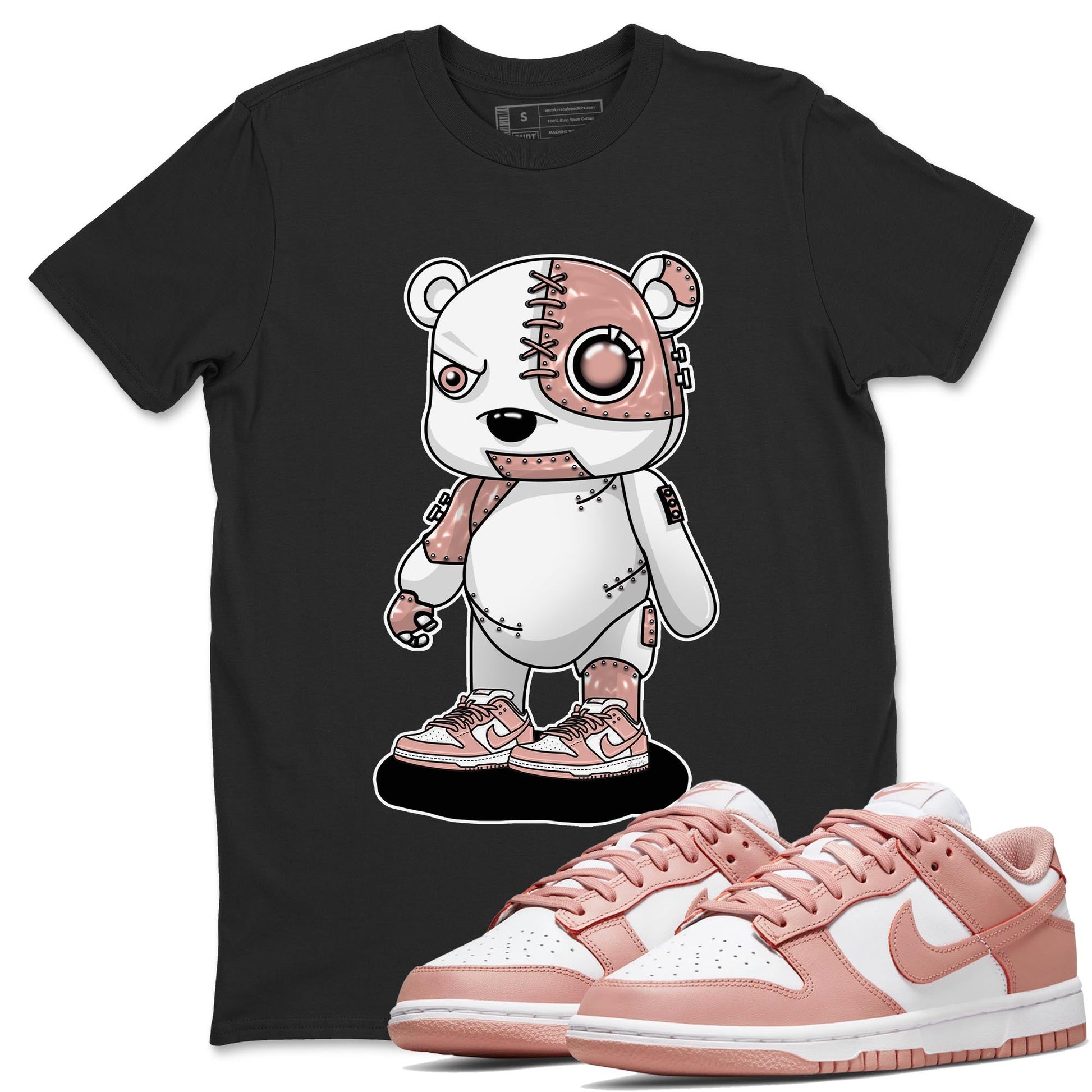 Nike Dunks Low Rose Whisper shirt to match jordans Cyborg Bear sneaker tees Nike Dunk Rose Whisper SNRT Sneaker Release Tees Unisex Black 1 T-Shirt