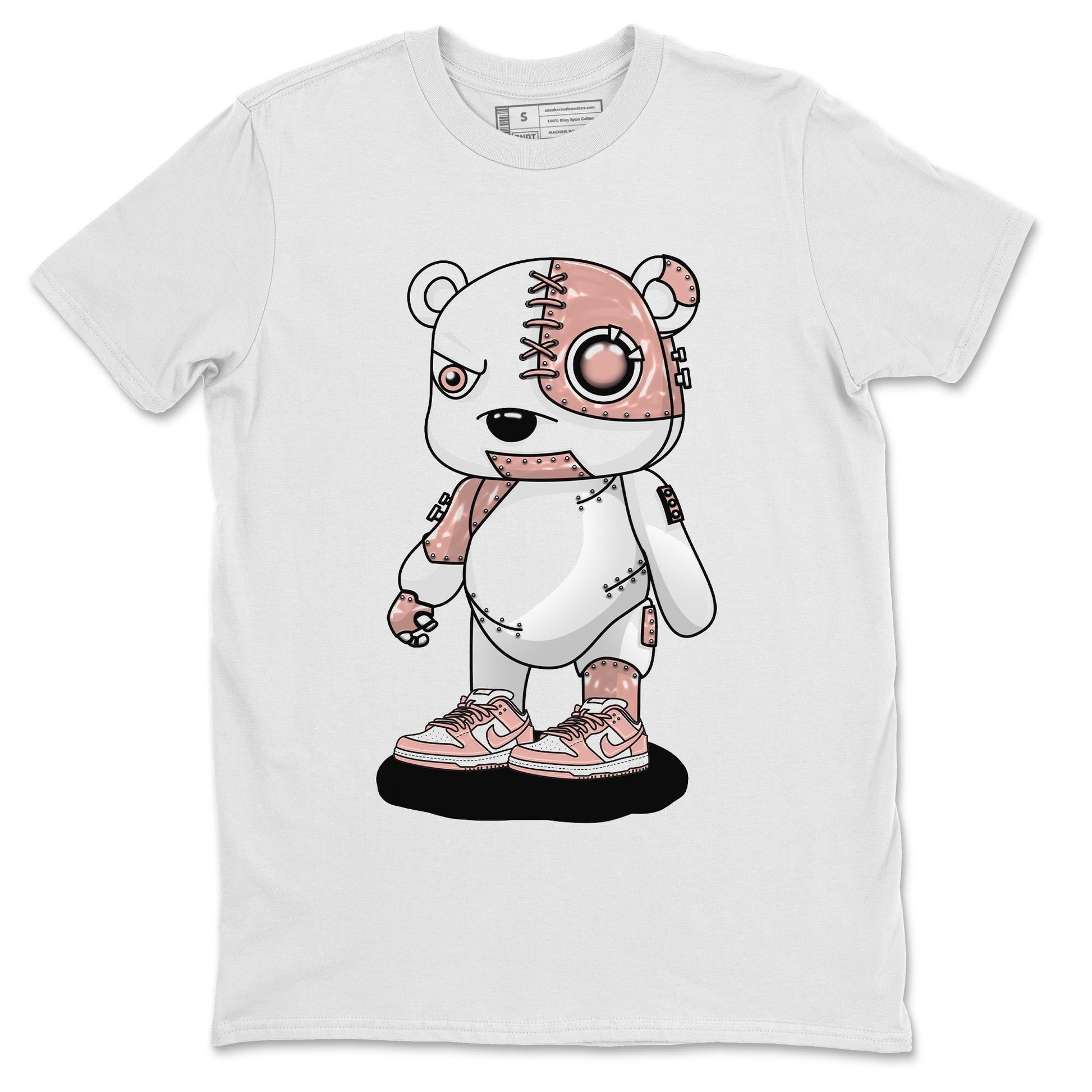 Nike Dunks Low Rose Whisper shirt to match jordans Cyborg Bear sneaker tees Nike Dunk Rose Whisper SNRT Sneaker Release Tees Unisex White 2 T-Shirt