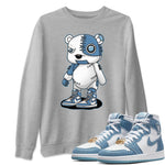 Jordan 1 Denim Sneaker Match Tees Cyborg Bear Sneaker Tees Jordan 1 Denim Sneaker Release Tees Unisex Shirts