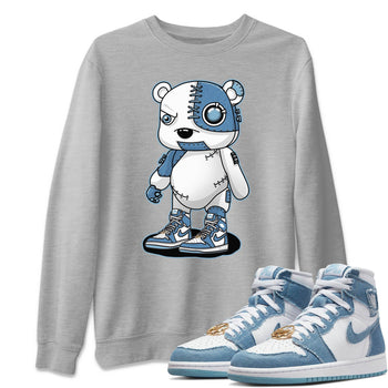 Jordan 1 Denim Sneaker Match Tees Cyborg Bear Sneaker Tees Jordan 1 Denim Sneaker Release Tees Unisex Shirts