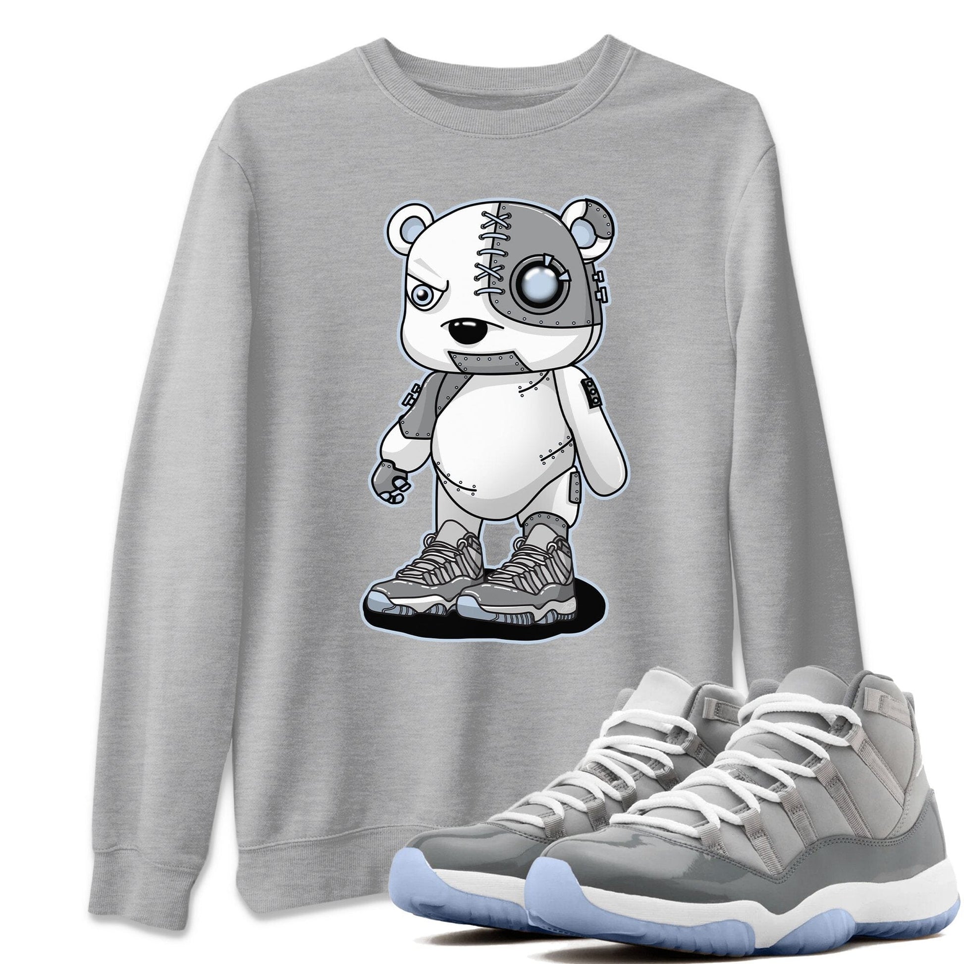 Jordan 11 Cool Grey Sneaker Match Tees Cyborg Bear Sneaker Tees Jordan 11 Cool Grey Sneaker Release Tees Unisex Shirts
