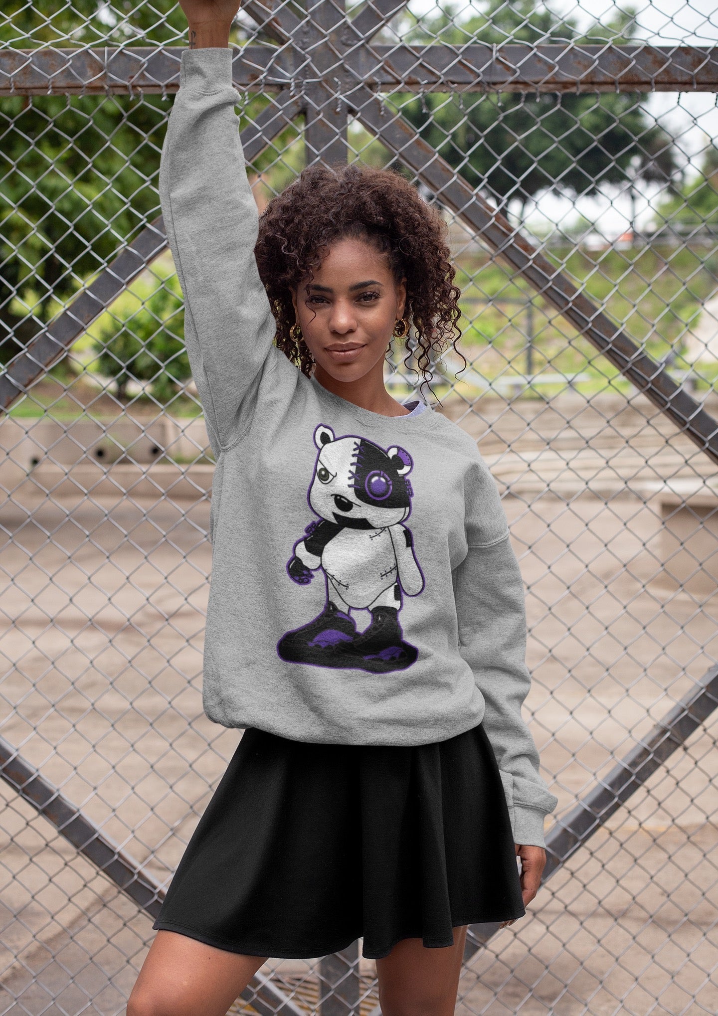 Jordan 13 Court Purple Sneaker Match Tees Cyborg Bear Sneaker Tees Jordan 13 Court Purple Sneaker Release Tees Unisex Shirts
