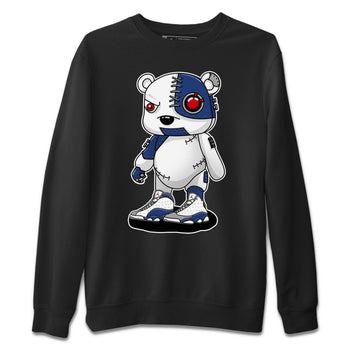 Jordan 13 French Blue Sneaker Match Tees Cyborg Bear Sneaker Tees Jordan 13 French Blue Sneaker Release Tees Unisex Shirts