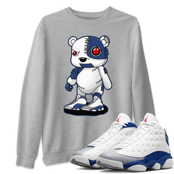Jordan 13 French Blue Sneaker Match Tees Cyborg Bear Sneaker Tees Jordan 13 French Blue Sneaker Release Tees Unisex Shirts