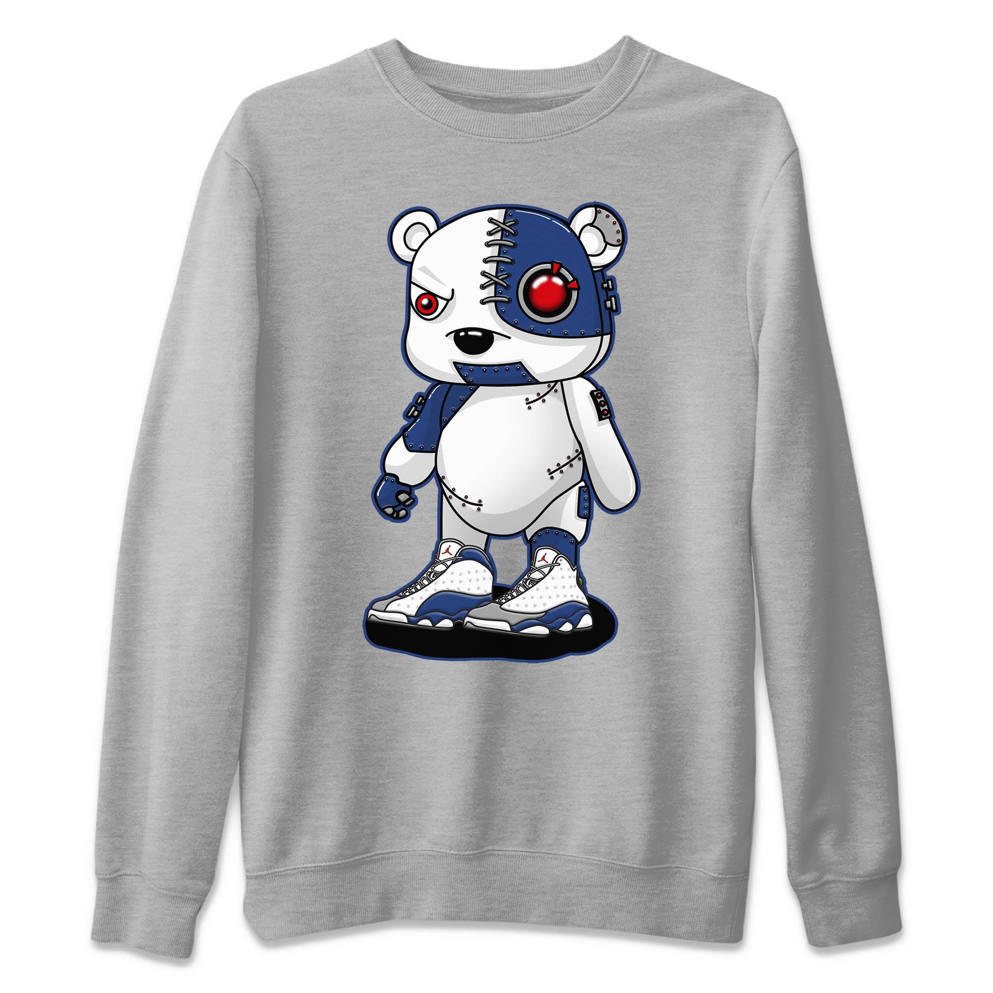 Jordan 13 French Blue Sneaker Match Tees Cyborg Bear Sneaker Tees Jordan 13 French Blue Sneaker Release Tees Unisex Shirts