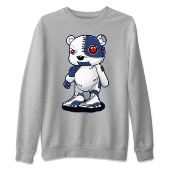 Jordan 13 French Blue Sneaker Match Tees Cyborg Bear Sneaker Tees Jordan 13 French Blue Sneaker Release Tees Unisex Shirts