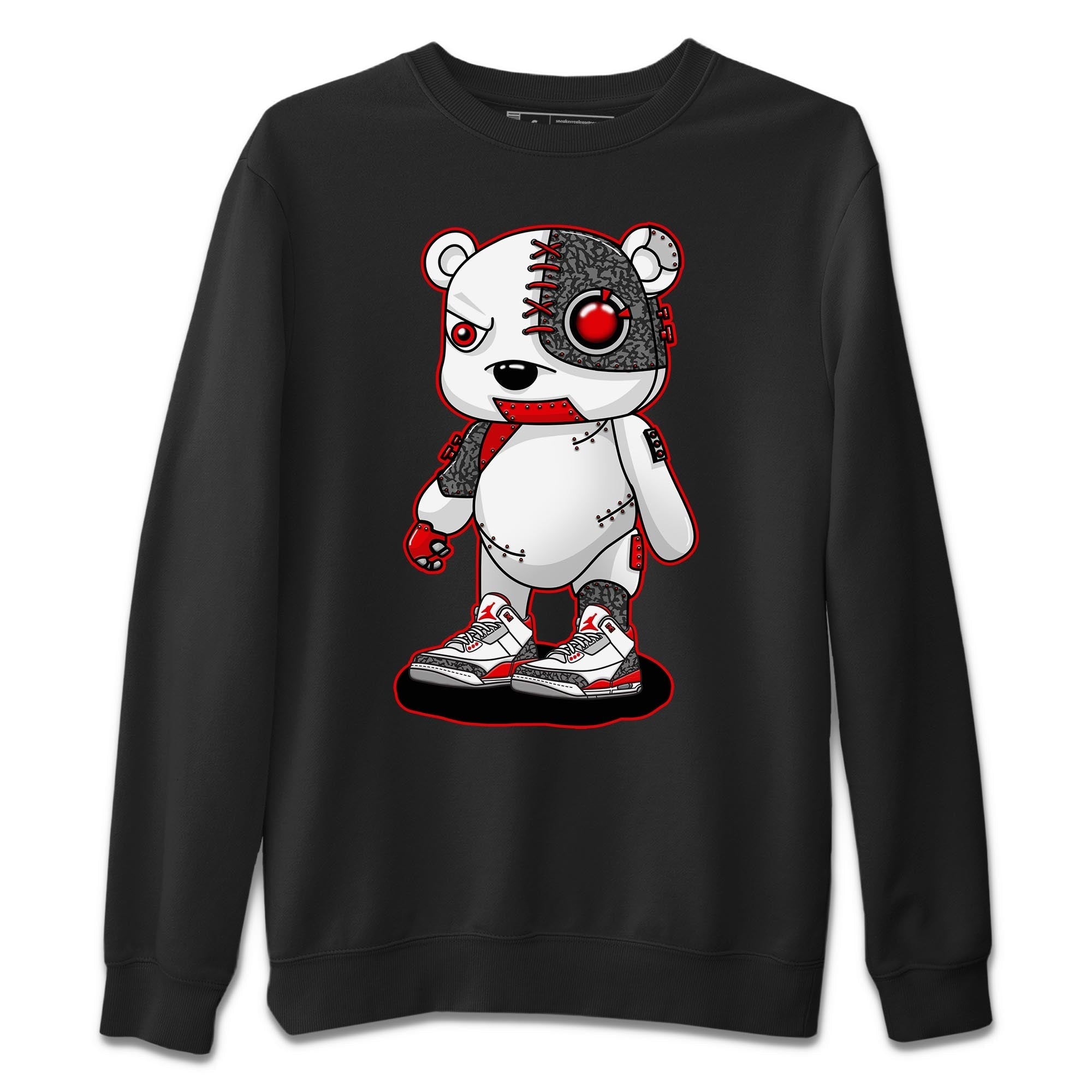Jordan 3 Fire Red Sneaker Match Tees Cyborg Bear Sneaker Tees Jordan 3 Fire Red Sneaker Release Tees Unisex Shirts