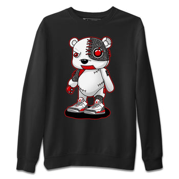 Jordan 3 Fire Red Sneaker Match Tees Cyborg Bear Sneaker Tees Jordan 3 Fire Red Sneaker Release Tees Unisex Shirts