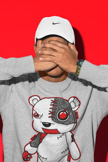 Jordan 3 Fire Red Sneaker Match Tees Cyborg Bear Sneaker Tees Jordan 3 Fire Red Sneaker Release Tees Unisex Shirts
