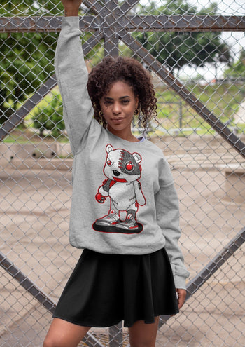Jordan 3 Fire Red Sneaker Match Tees Cyborg Bear Sneaker Tees Jordan 3 Fire Red Sneaker Release Tees Unisex Shirts