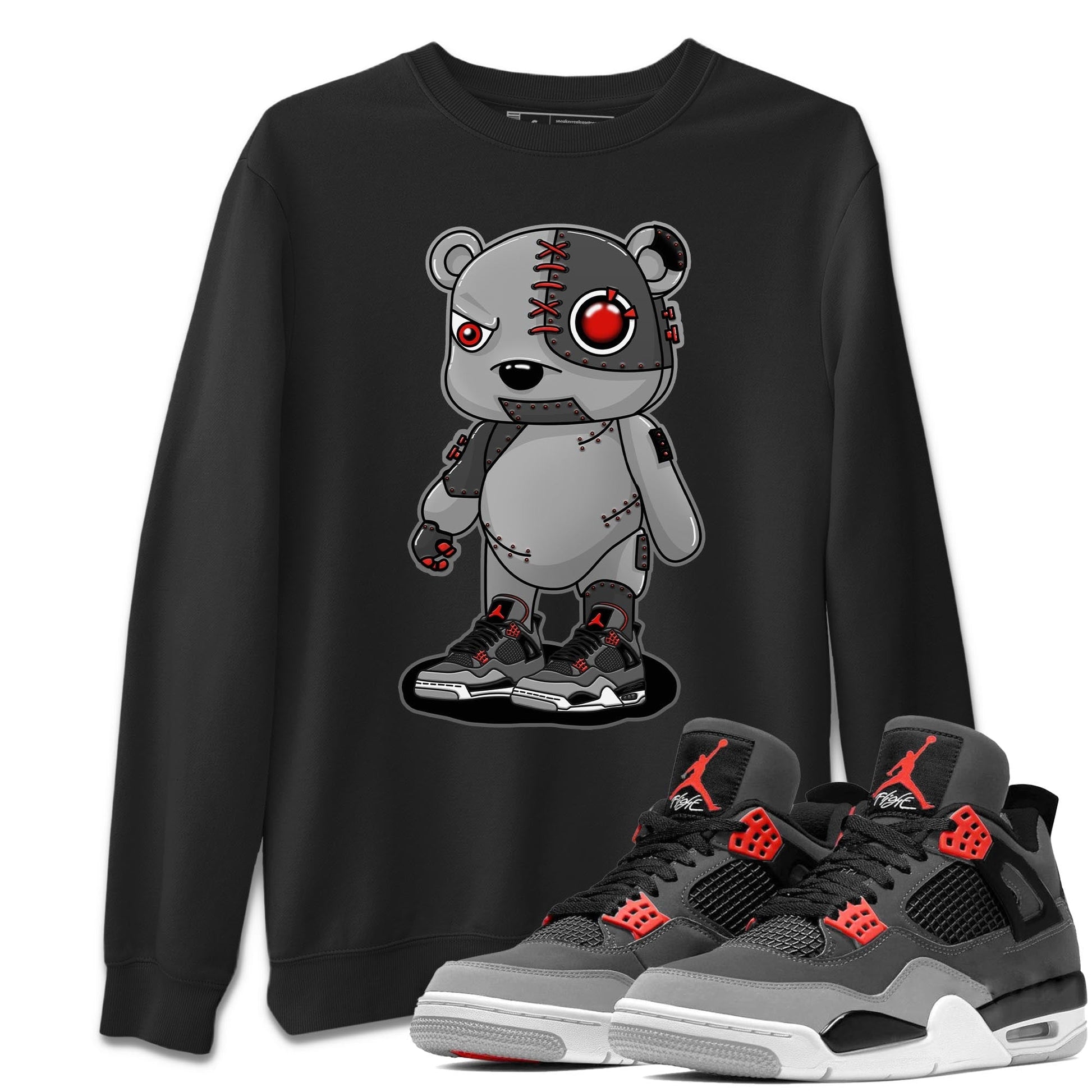 Jordan 4 Infrared Sneaker Match Tees Cyborg Bear Sneaker Tees Jordan 4 Infrared Sneaker Release Tees Unisex Shirts