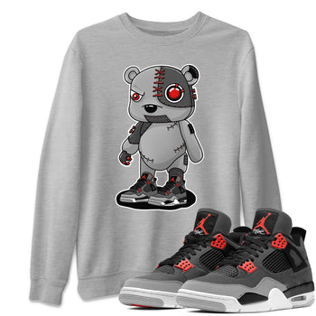 Jordan 4 Infrared Sneaker Match Tees Cyborg Bear Sneaker Tees Jordan 4 Infrared Sneaker Release Tees Unisex Shirts