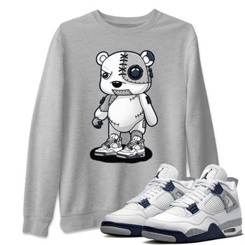 Jordan 4 Midnight Navy Sneaker Match Tees Cyborg Bear Sneaker Tees Jordan 4 Midnight Navy Sneaker Release Tees Unisex Shirts