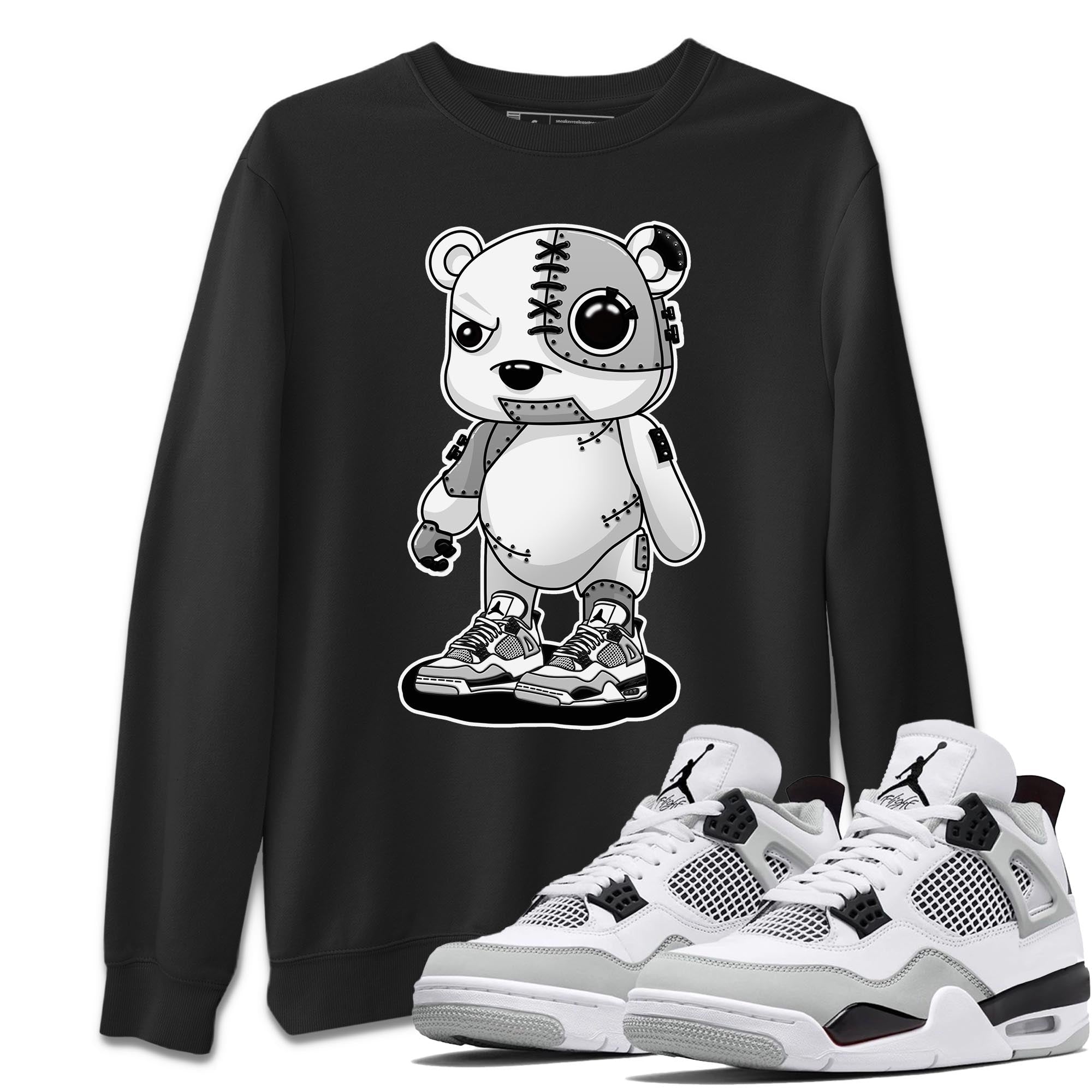 Jordan 4 Military Black Sneaker Match Tees Cyborg Bear Sneaker Tees Jordan 4 Military Black Sneaker Release Tees Unisex Shirts