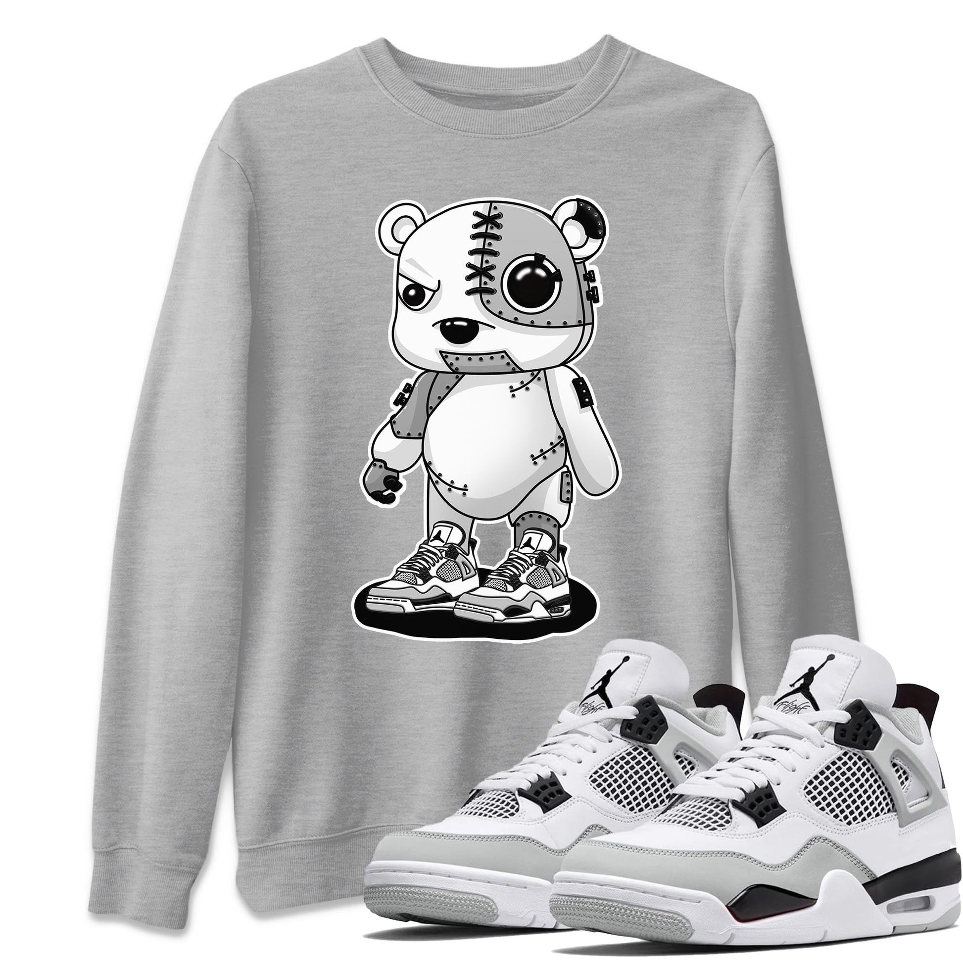 Jordan 4 Military Black Sneaker Match Tees Cyborg Bear Sneaker Tees Jordan 4 Military Black Sneaker Release Tees Unisex Shirts