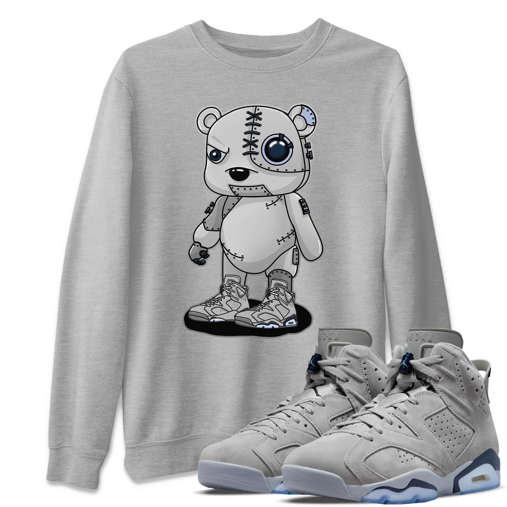 Jordan 6 Georgetown Sneaker Match Tees Cyborg Bear Sneaker Tees Jordan 6 Georgetown Sneaker Release Tees Unisex Shirts