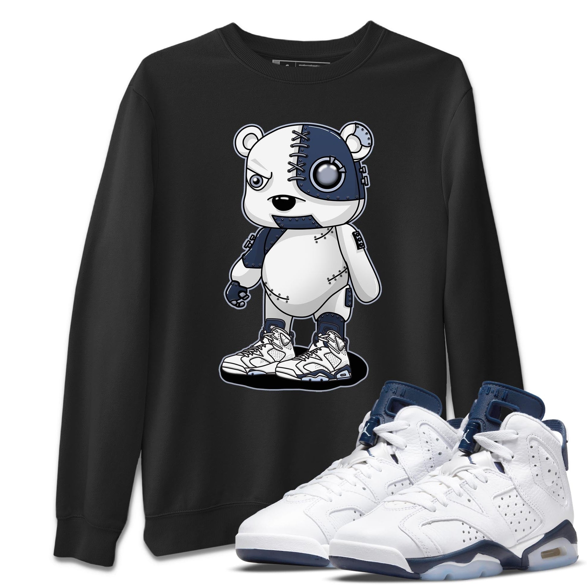 Jordan 6 Midnight Navy Sneaker Match Tees Cyborg Bear Sneaker Tees Jordan 6 Midnight Navy Sneaker Release Tees Unisex Shirts