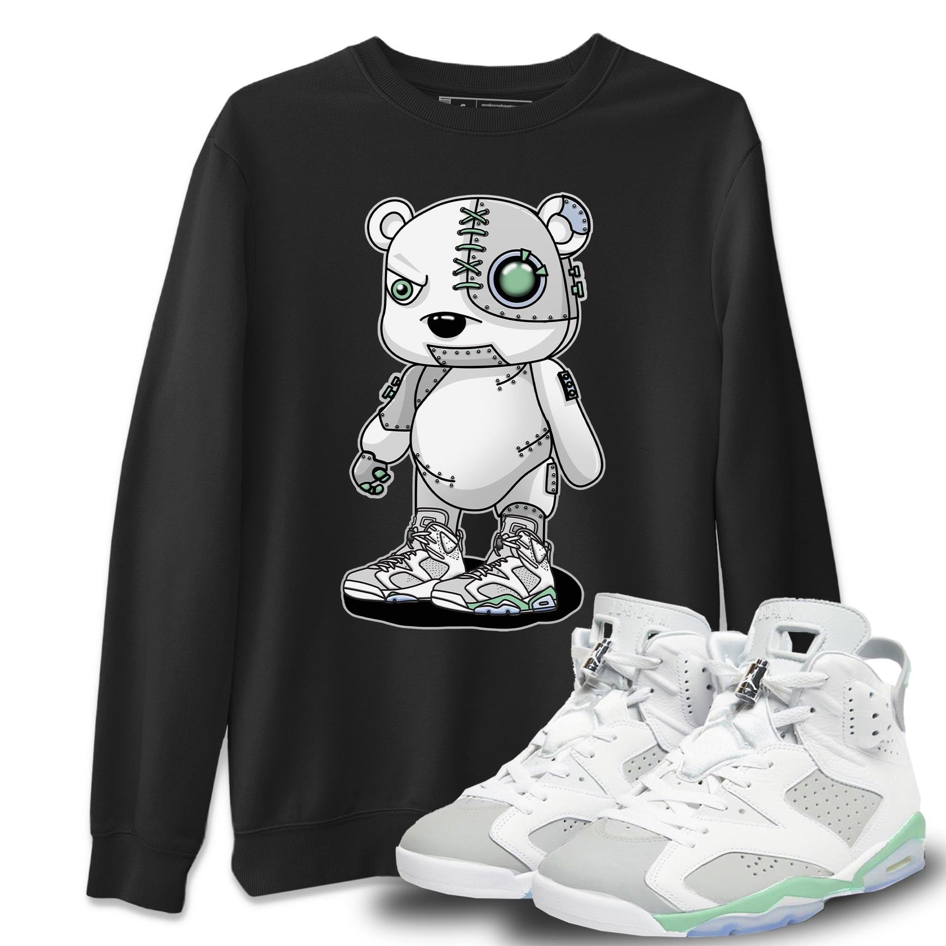 Jordan 6 Mint Foam Sneaker Match Tees Cyborg Bear Sneaker Tees Jordan 6 Mint Foam Sneaker Release Tees Unisex Shirts