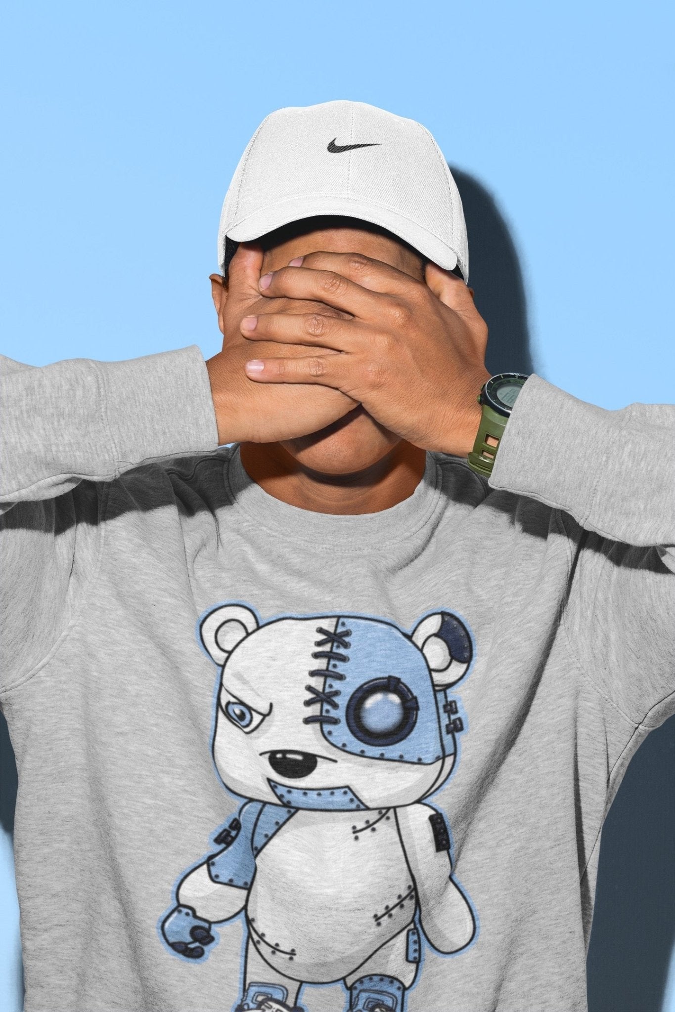 Jordan 6 UNC Sneaker Match Tees Cyborg Bear Sneaker Tees Jordan 6 UNC Sneaker Release Tees Unisex Shirts