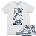 Jordan 1 Denim Sneaker Match Tees Cyborg Bear Sneaker Tees Jordan 1 Denim Sneaker Release Tees Unisex Shirts