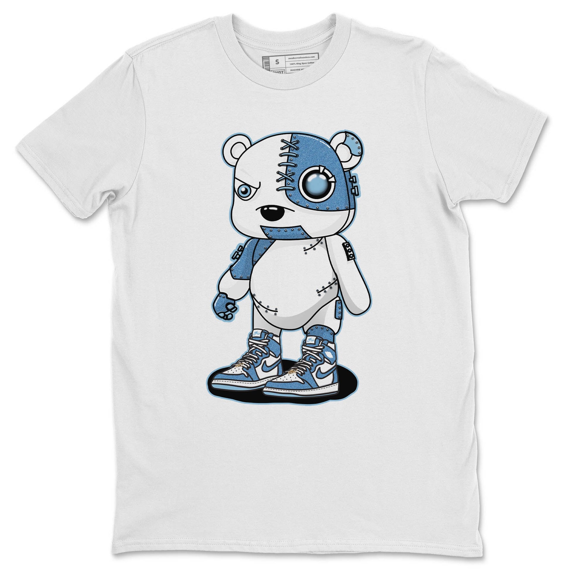 Jordan 1 Denim Sneaker Match Tees Cyborg Bear Sneaker Tees Jordan 1 Denim Sneaker Release Tees Unisex Shirts