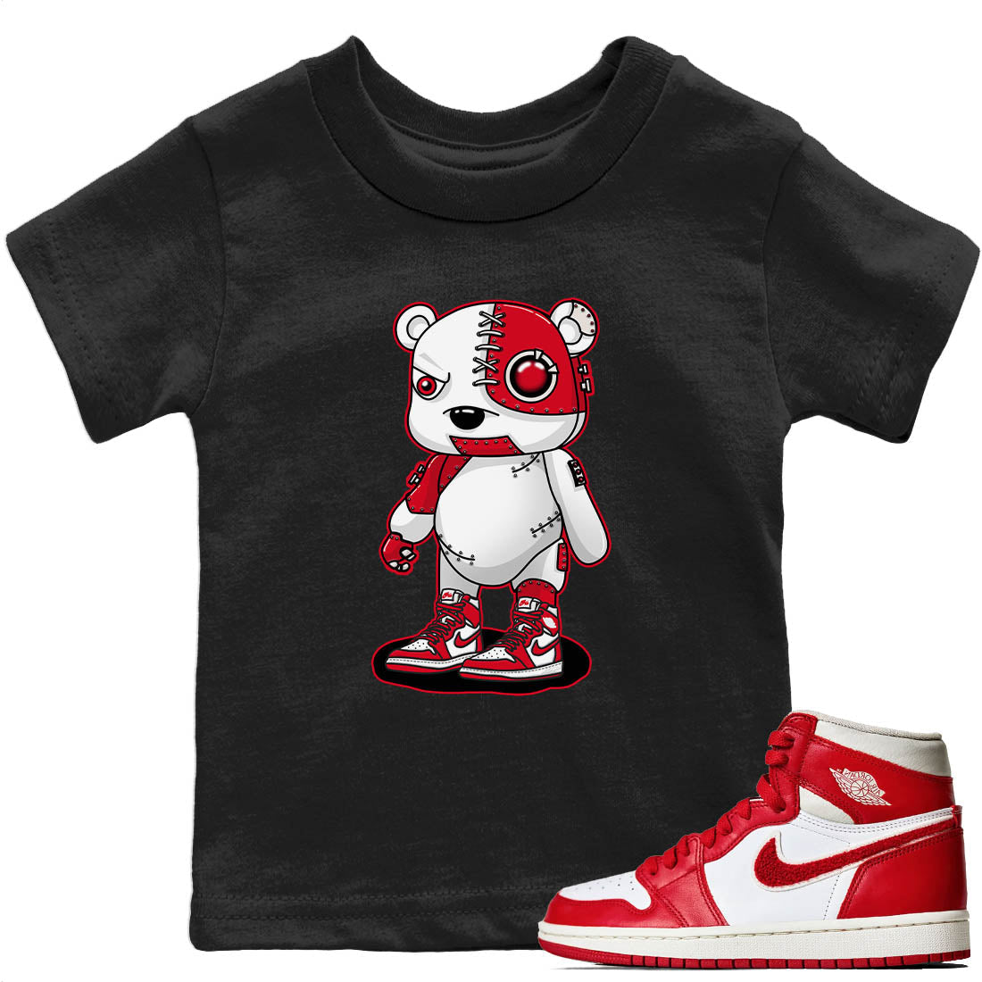 Jordan 1 Newstalgia Sneaker Match Tees Cyborg Bear Sneaker Tees Jordan 1 Newstalgia Sneaker Release Tees Kids Shirts