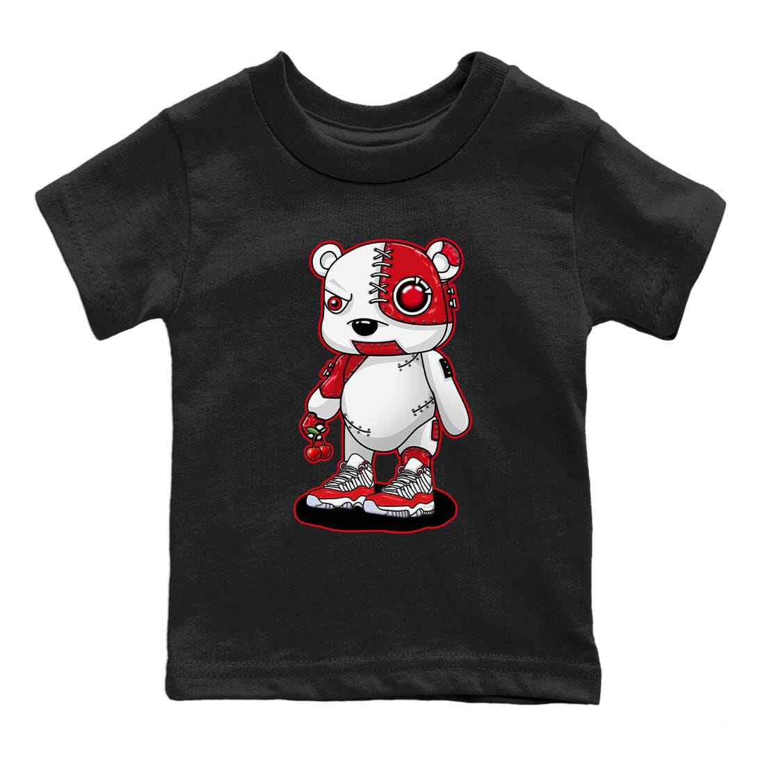 Jordan 11 Cherry Sneaker Match Tees Cyborg Bear Sneaker Tees Jordan 11 Cherry Sneaker Release Tees Kids Shirts