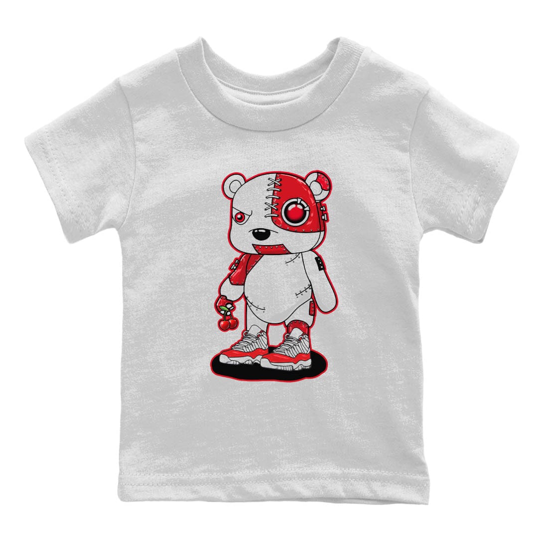 Jordan 11 Cherry Sneaker Match Tees Cyborg Bear Sneaker Tees Jordan 11 Cherry Sneaker Release Tees Kids Shirts